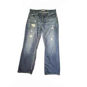 BKE Tyler Relaxed Bootcut Distressed Jeans - 34R